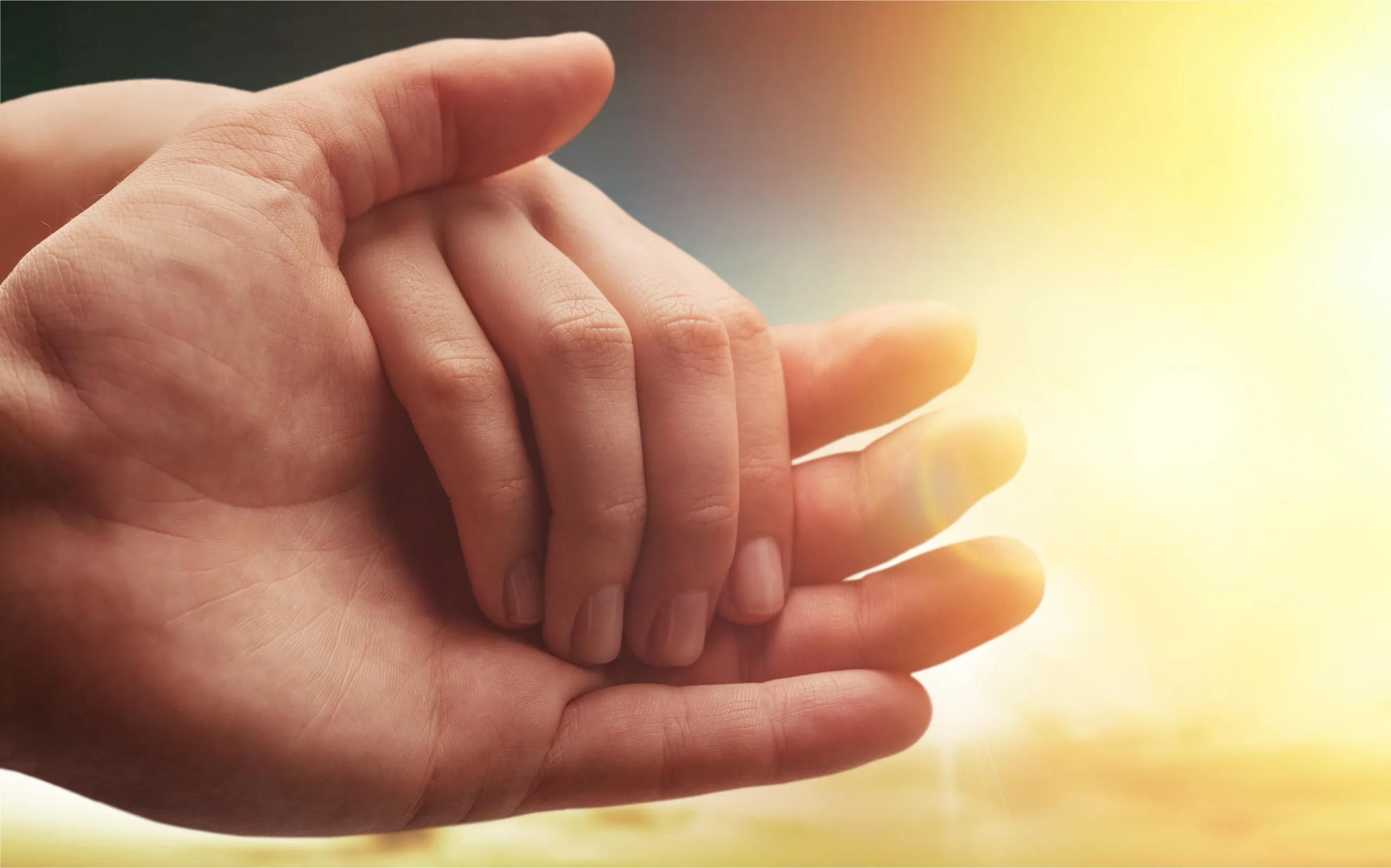 Holding hands at a grief support seminar.